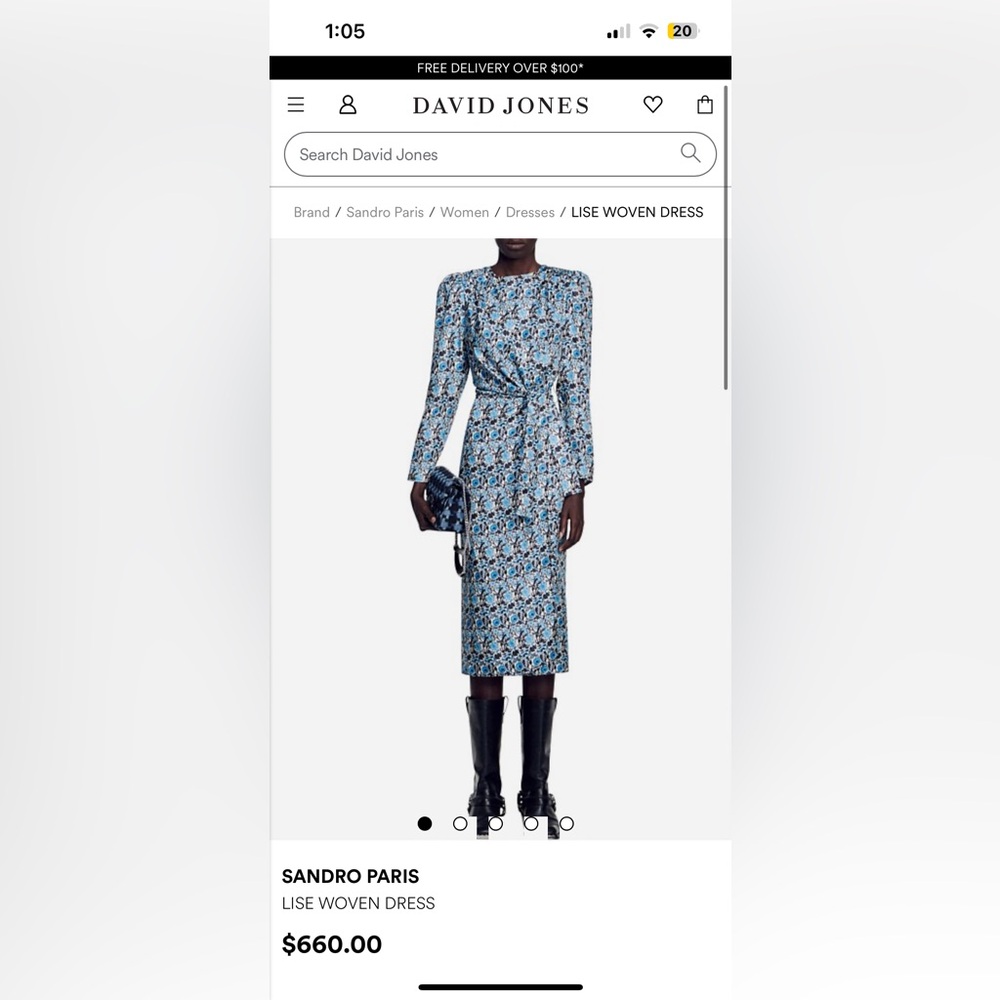 Sandro Paris Blue Woven Dress